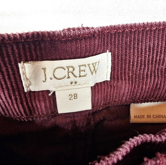 J. Crew Factory Skinny Maroon Corduroy Pants - Picture 6 of 8